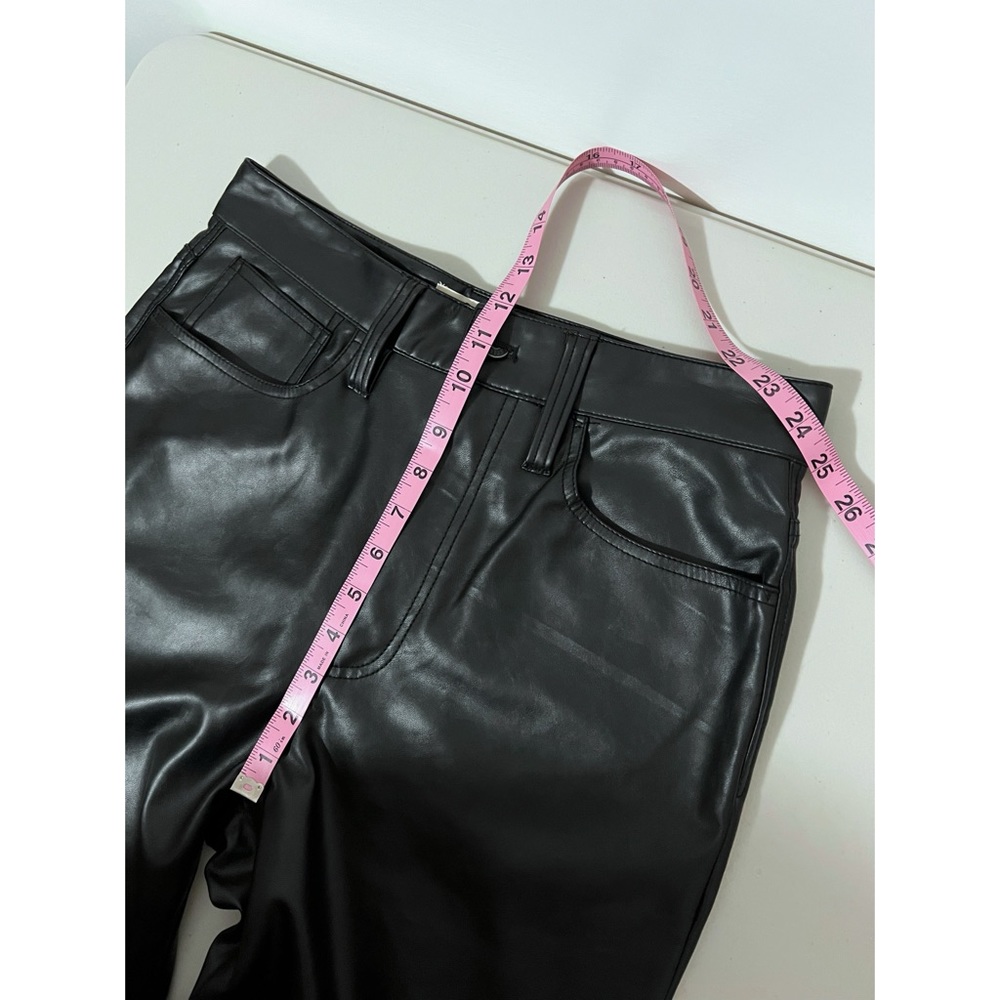 Madewell The Perfect Vintage Straight Jean Vegan Leather Black High Rise 28 - Picture 9 of 10